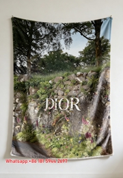 Dior Rock Garden Floral Flannel Sofa Blanket D303